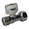 Somatherm For You - Robinet de WC 1/4 de tour droit nickelé brut M12/17 - Ecrou Prisonnier 12/17