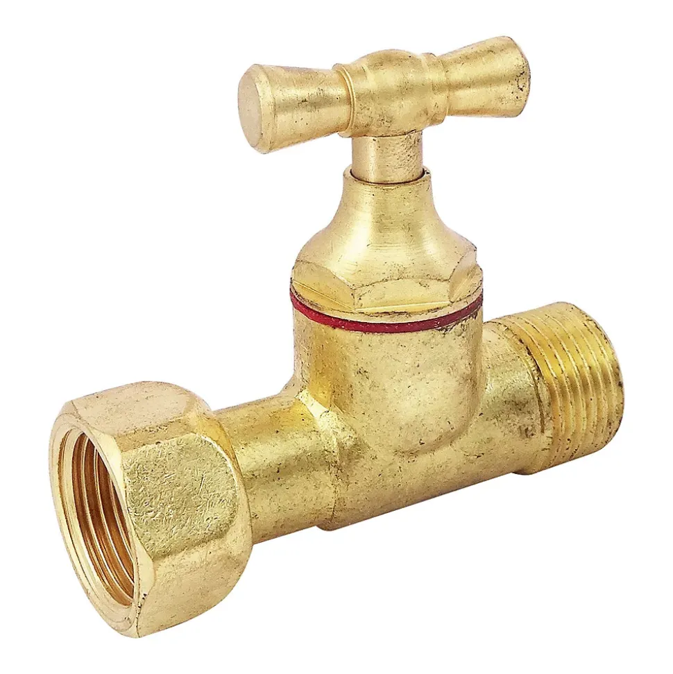 Somatherm For You - Robinet de WC droit laiton brut M12/17 - Ecrou Prisonnier 12/17
