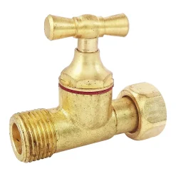 Somatherm For You - Robinet de WC droit laiton brut M12/17 - Ecrou Prisonnier 12/17