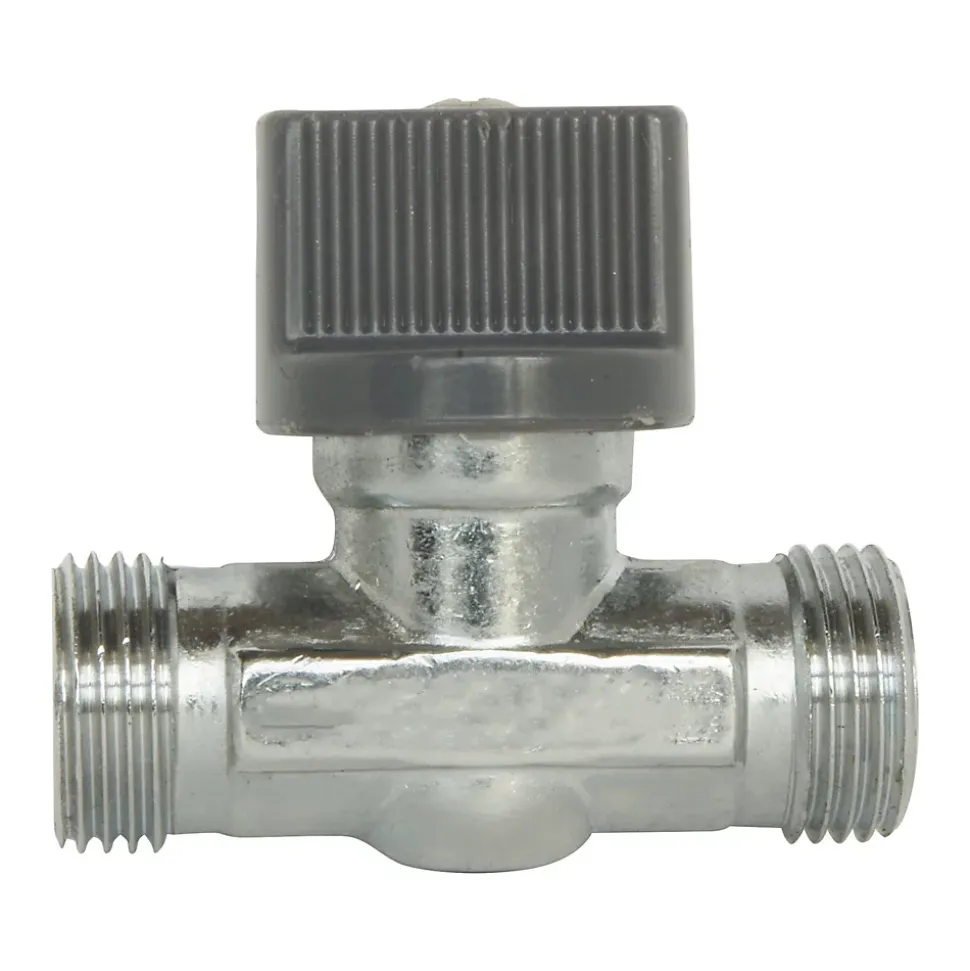 Somatherm For You - Robinet d'arrêt chromé droit 1/4 tour - double Mâle MM12/17 - En laiton Chromé