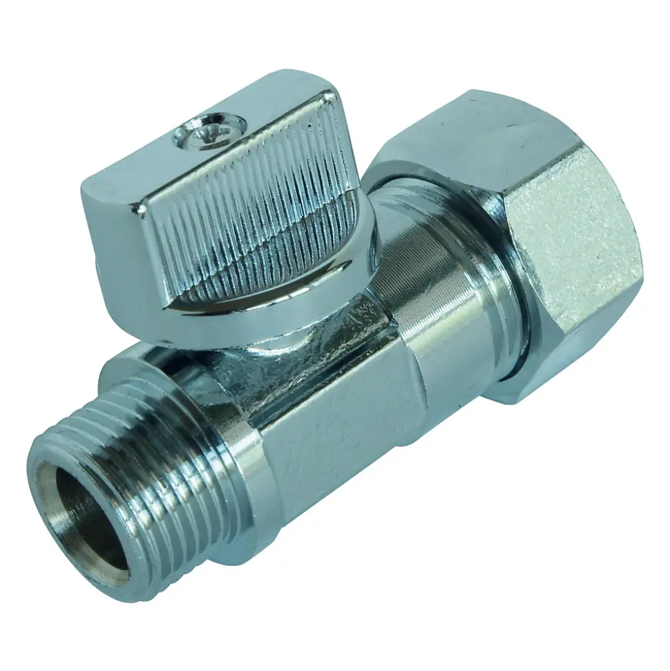 Somatherm For You - Vanne d'arrêt - M3/8 - Ecrou bicône pour tube diam 14mm - Poignée 1/4 de tour