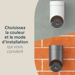 Somfy 1875326 - Outdoor Camera 2 grise - Caméra de surveillance extérieure wifi avec détection intelligente - 1080p Full HD - Sirène 110 dB