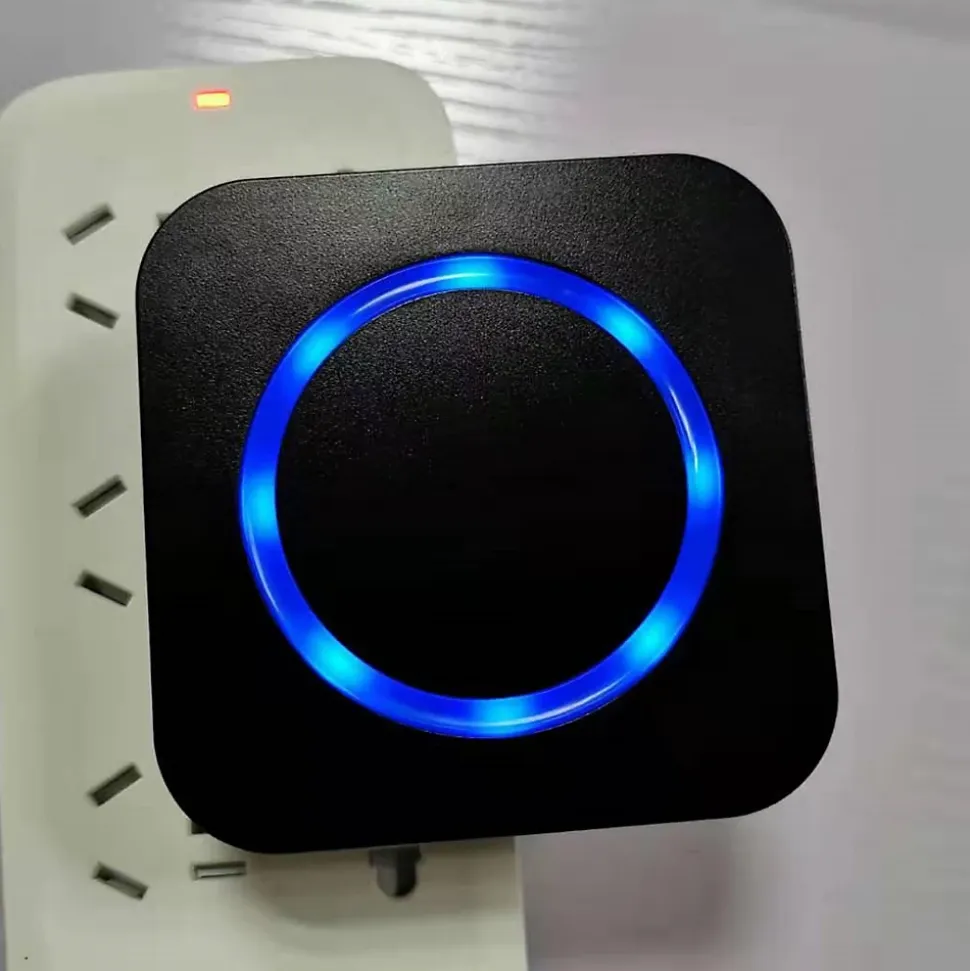 Sonnette électronique sans fil longue portée 300 m, étanche, avec récepteur extérieur enfichable