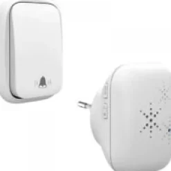 Sonnette sans Fil et sans Pile Extérieur Étanche IP 44 Neige Pluie Humidité,blanc