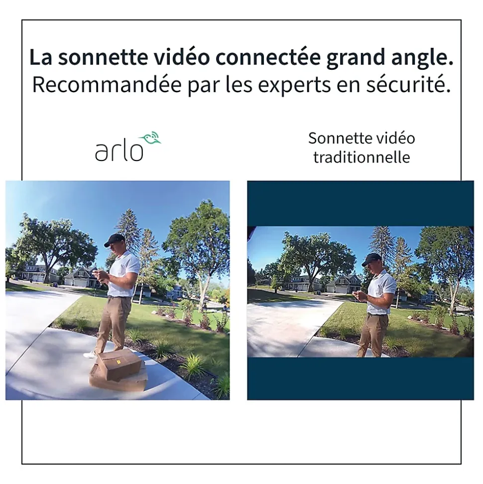 Sonnette vidéo sans fil Arlo blanche