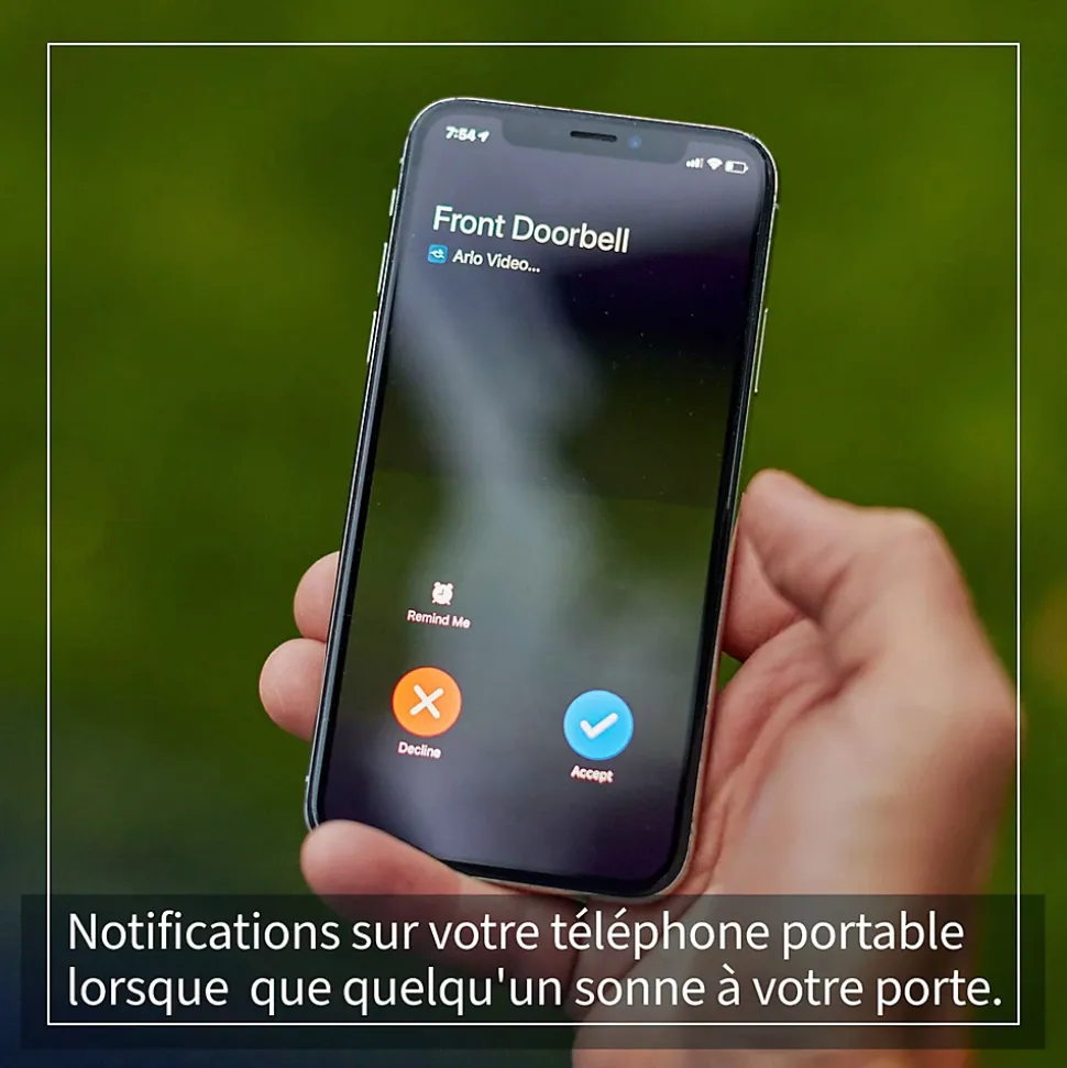 Sonnette vidéo sans fil connectée Arlo noire