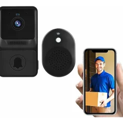 Sonnette vidéo sans fil haute résolution 1080P