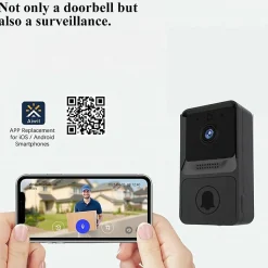 Sonnette vidéo sans fil haute résolution 1080P