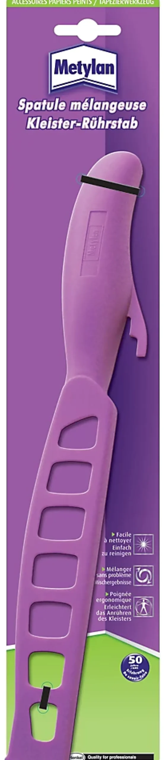 Spatule mélangeuse pour colles papiers peints Metylan L.7,5 x l.2,5 x H.38 cm