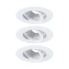 Spot encastré Kit de 3 orientable rond 90mm 30 GU10 max. 3x10W 230V gradable Blanc