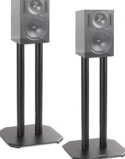 SPS1022-40 Pieds enceintes 40 cm lestables avec du sable Cônes anti vibrations Set de 2 pour hifi stéréo home cinema Duronic