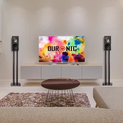 SPS1022-60 Pieds enceintes 60 cm lestables avec du sable Cônes anti vibrations Set de 2 pour hifi stéréo home cinema Duronic
