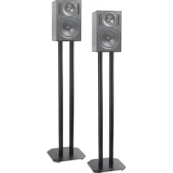 SPS1022-60 Pieds enceintes 60 cm lestables avec du sable Cônes anti vibrations Set de 2 pour hifi stéréo home cinema Duronic