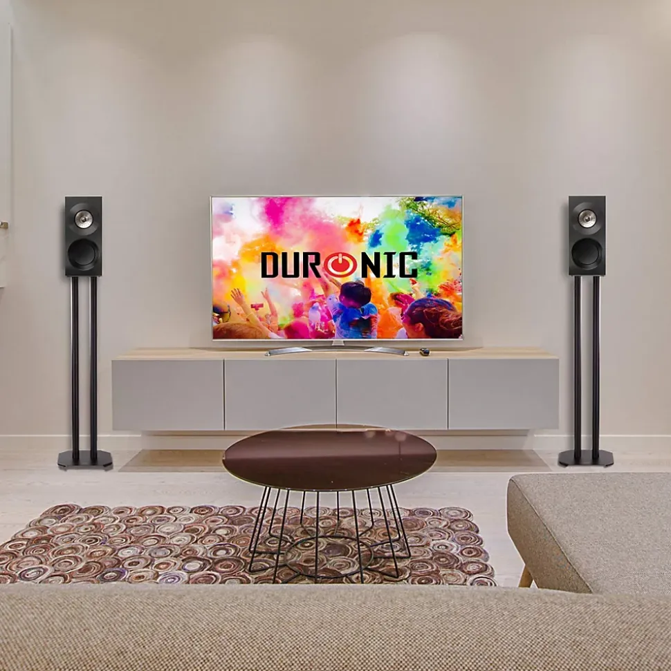 SPS1022-80 Pieds enceintes 80 cm lestables avec du sable Cônes anti vibrations Set de 2 pour hifi stéréo home cinema Duronic