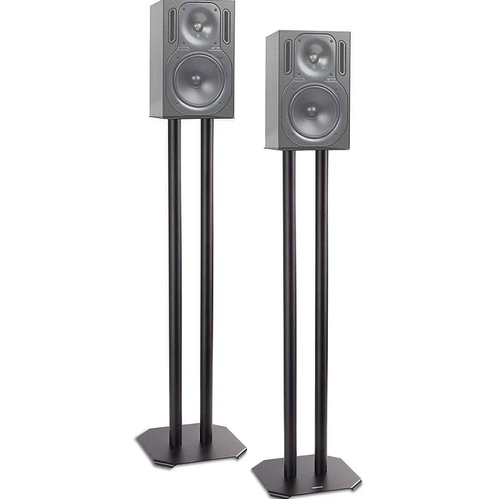 SPS1022-80 Pieds enceintes 80 cm lestables avec du sable Cônes anti vibrations Set de 2 pour hifi stéréo home cinema Duronic