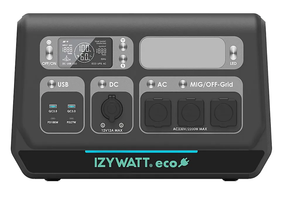 Station IZYWATT.eco 2000Wh injection réseau