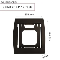 Support grillage rigide & palissade Noir mat sablé RAL 9005MS