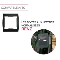 Support grillage rigide & palissade Noir mat sablé RAL 9005MS