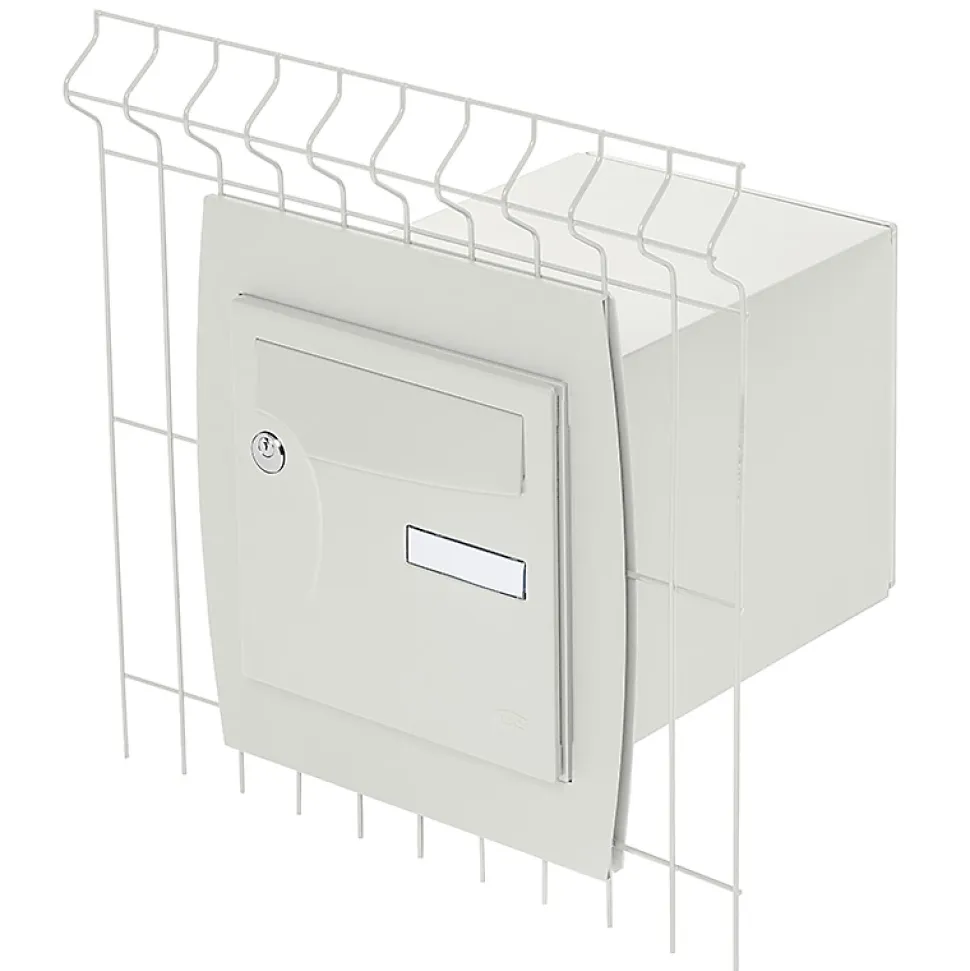 Support grillage rigide & palissade Blanc crème mat sablé RAL 9010MS