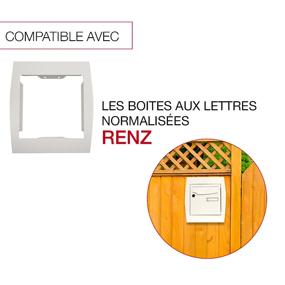 Support grillage rigide & palissade Blanc crème mat sablé RAL 9010MS