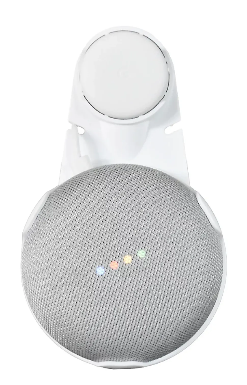 Support mural PlugnSay pour Google Home mini en plastique blanc