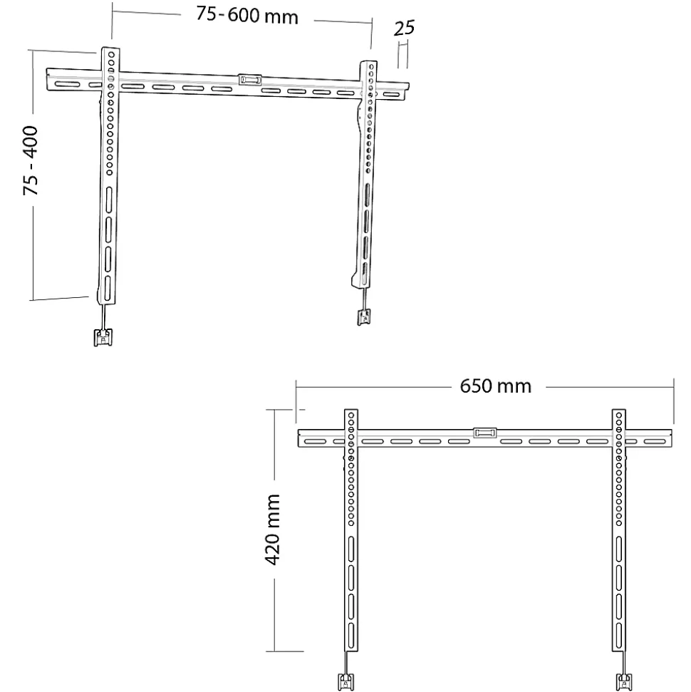 Support mural TV fixe Erard PRAX25V600