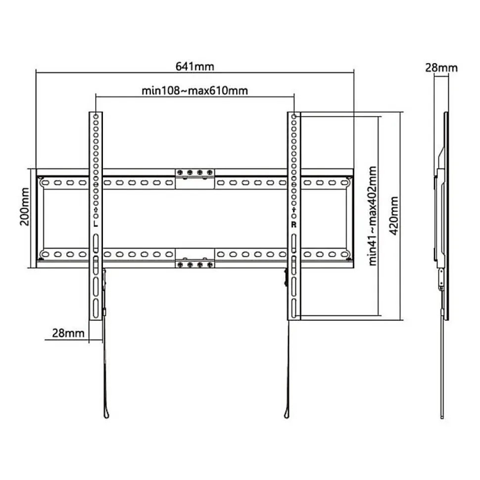 Support TV fixe - SLIM - Stell - SHO 5210