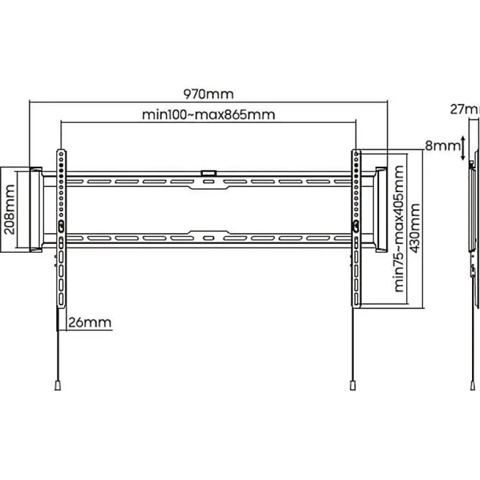 Support TV fixe - SLIM - Stell - SHO 7210