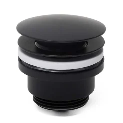 Swiss Aqua Technologies Bonde clic-clac 5/4 avec trop plein pour lavabos et vasques, noir mat (VF785BL)