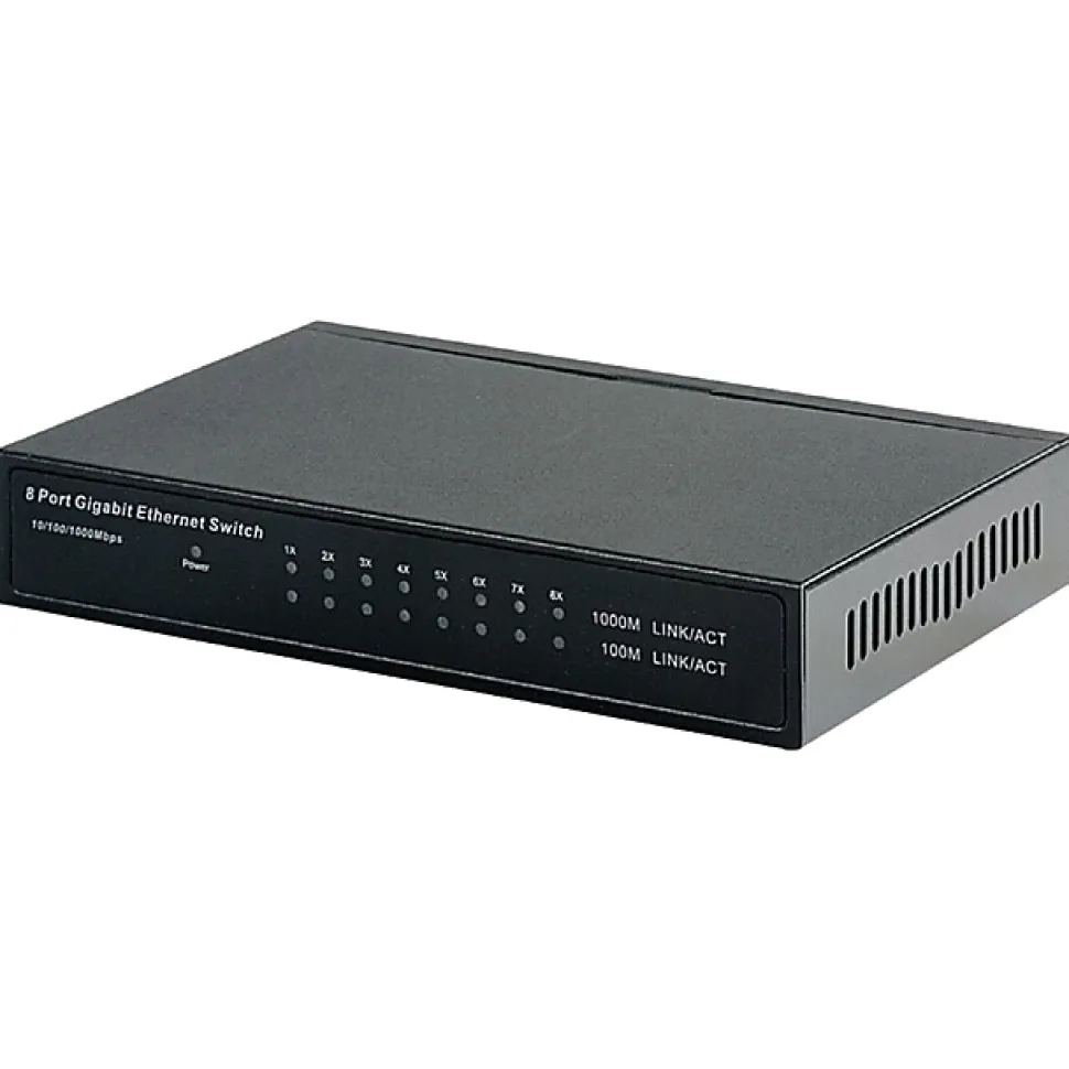 Switch RJ45 en métal Erard 8 ports connectivité femelle