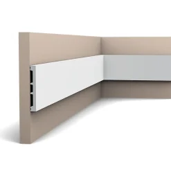 SX163 Plinthe Orac Decor - 10x1,3x200cm (h x p x L) - plinthe décorative polymère Pack 2 pièces , A peindre