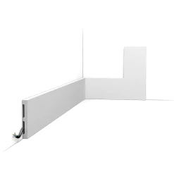 SX163 Plinthe Orac Decor - 10x1,3x200cm (h x p x L) - plinthe décorative polymère Pack 2 pièces , A peindre