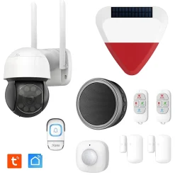 Système d'alarme 868Mhz Wifi, sirène extérieure solaire ,caméra IP