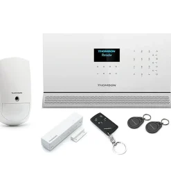 Système d'alarme sans fil sécurité Maison multizones Transm GSM ou internet THOMSON 512740