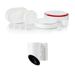 Système d'alarme Somfy Home Alarm Advanced Max 1875254 + Caméra extérieure Somfy avec sirène intégrée