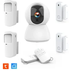 Système d'alarme étendu connecté Caméra rotative 4MP avec Sirène intégrée