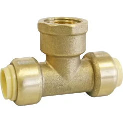 Té femelle à clipser pour tube cuivre Ø14 - Femelle 15/21 (1/2")