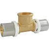 Té femelle à sertir pour tube Multicouche Ø16 - femelle au centre 15/21 (1/2")