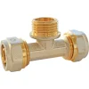 Té mâle à compression pour tube Multicouche Ø16mm - mâle au centre 15/21 (1/2")