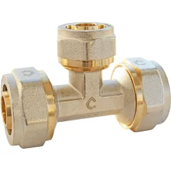 Té réduit à compression pour tubes Multicouche Ø20-Ø16-Ø20
