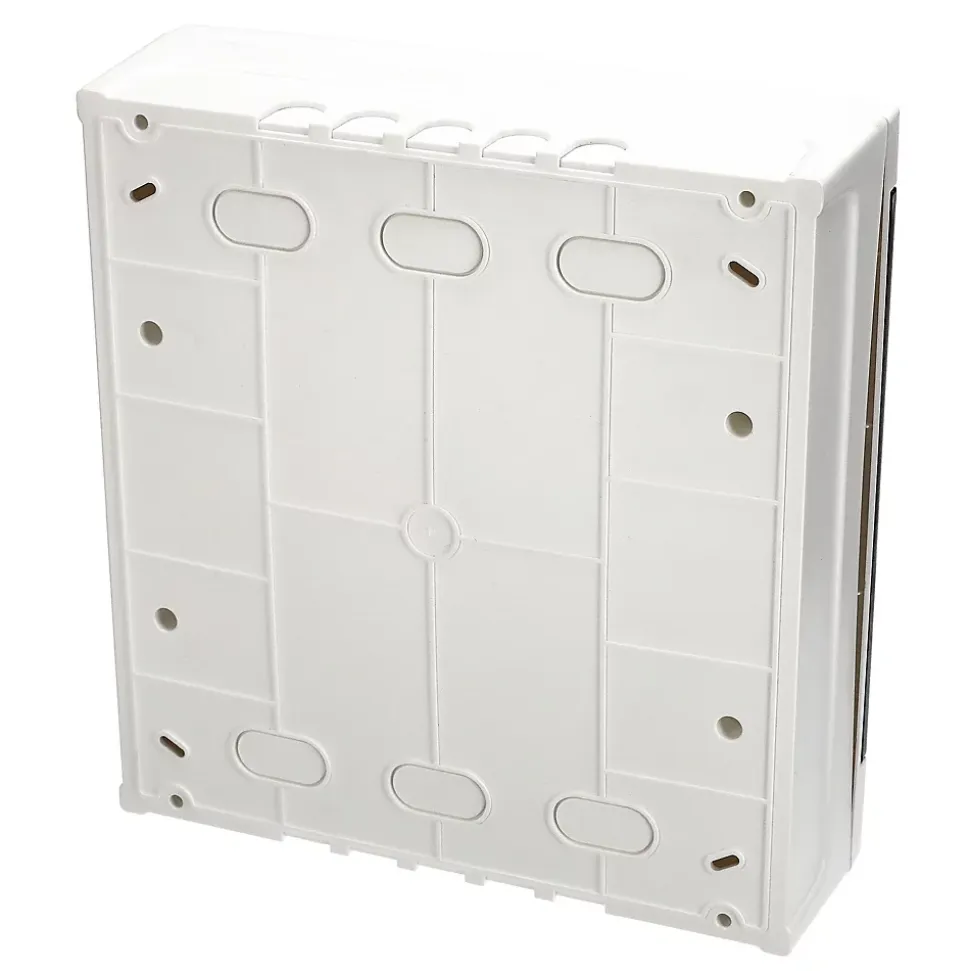 Tableau électrique apparent 24 modules 2x12 blanc fumé IP44 avec rail DIN EDO777848