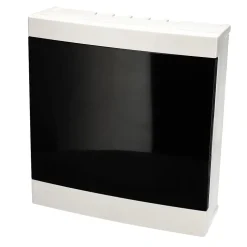 Tableau électrique apparent 24 modules 2x12 blanc fumé IP44 avec rail DIN EDO777848