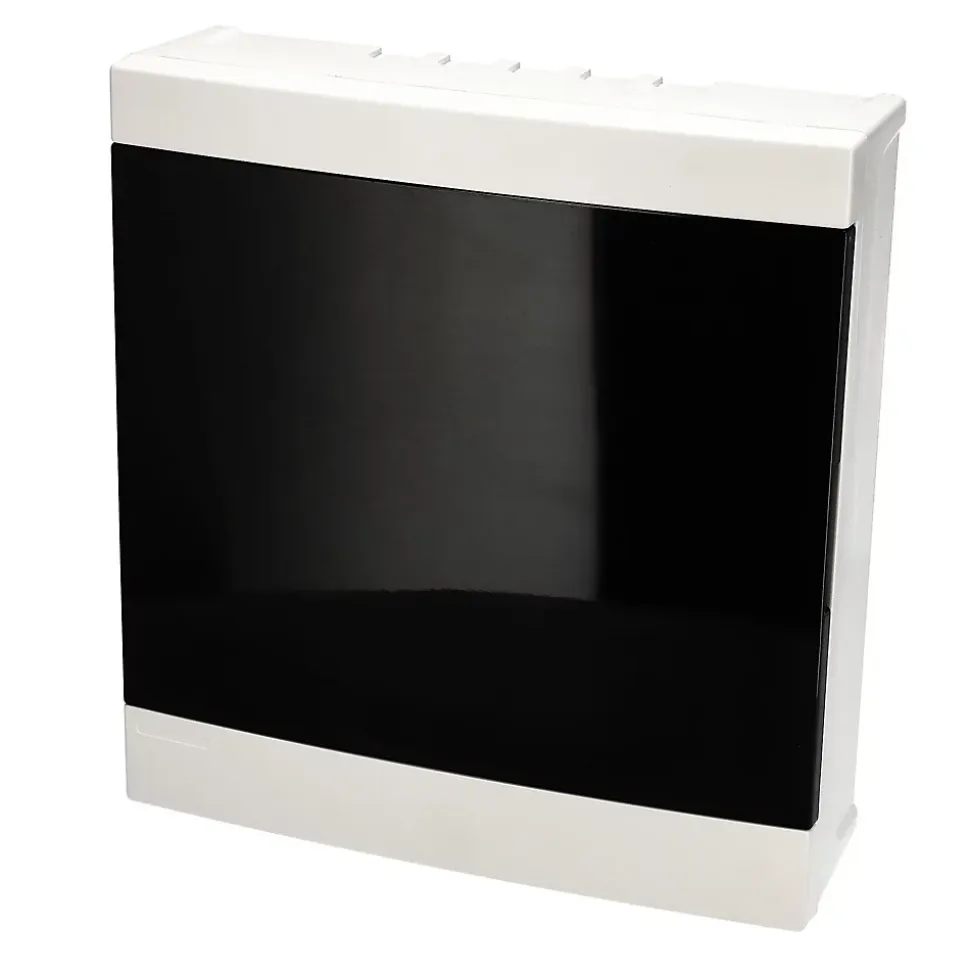 Tableau électrique apparent 24 modules 2x12 blanc fumé IP44 avec rail DIN EDO777848