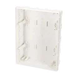 Tableau électrique encastré 16 modules 2x8 blanc fumé IP44 avec rail DIN EDO777845