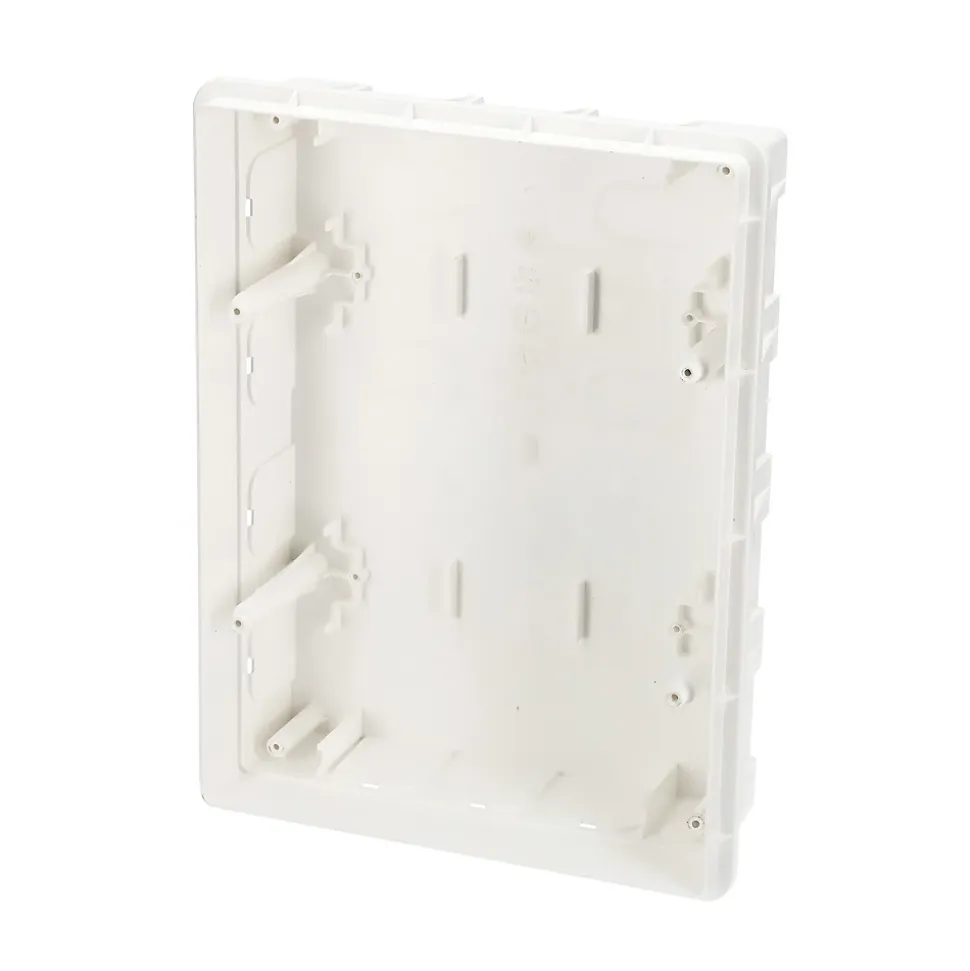 Tableau électrique encastré 16 modules 2x8 blanc fumé IP44 avec rail DIN EDO777845