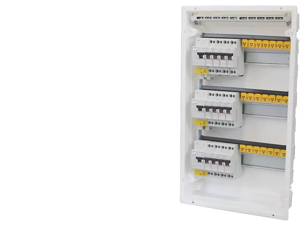 Tableau électrique pré équipé encastré 3 rangées à vis ABB
