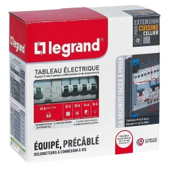 Tableau électrique pré-équipé et pré-câblé 1 rangée Legrand - 13 modules (5 inclus)