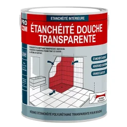 Étanchéité douche, salle de bain - Résine d'étanchéité transparente polyuréthane PROCOM-2.5 litres-Transparent