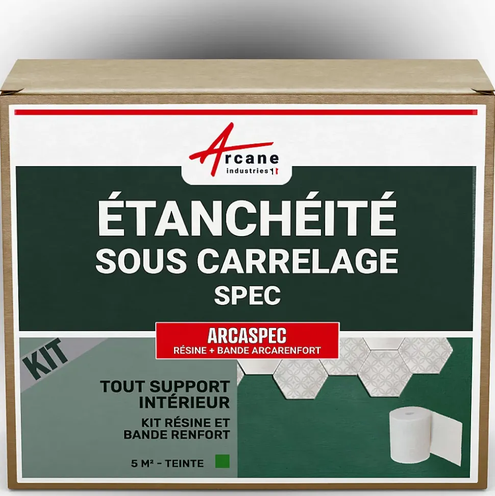 étanchéité douche salle de bain sous carrelage et béton ciré kit - 5 m² - ARCANE INDUSTRIES