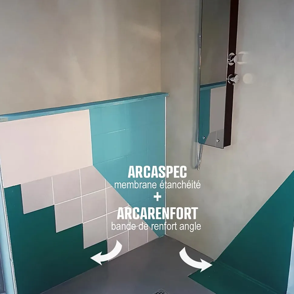 étanchéité douche salle de bain sous carrelage et béton ciré kit - 5 m² - ARCANE INDUSTRIES
